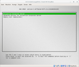 Screenshot UCS in Oracle VirtualBox